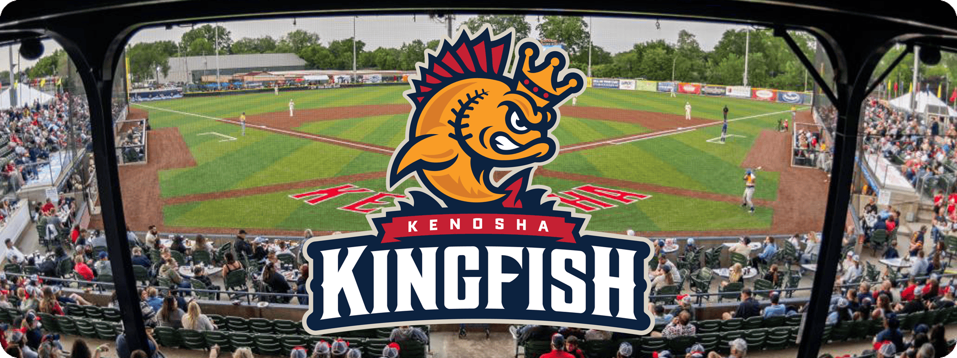 Kenosha Kingfish stadium on game day.