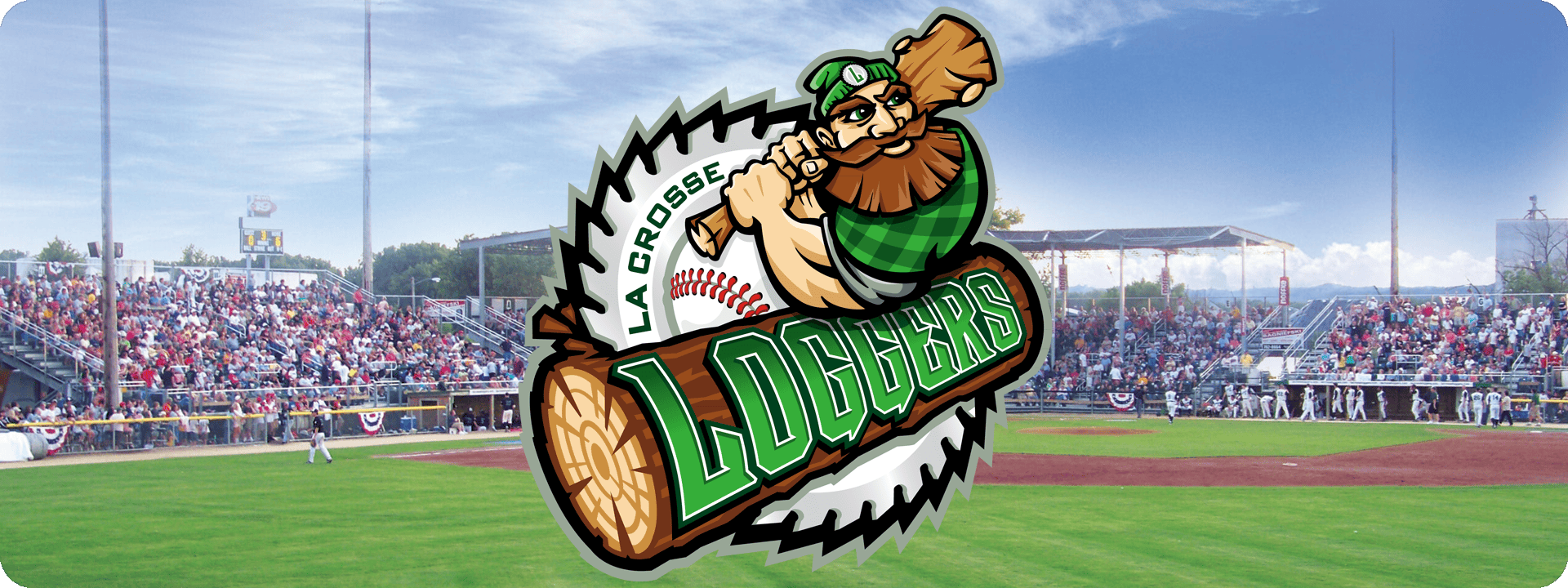 La Crosse Loggers stadium on game day.