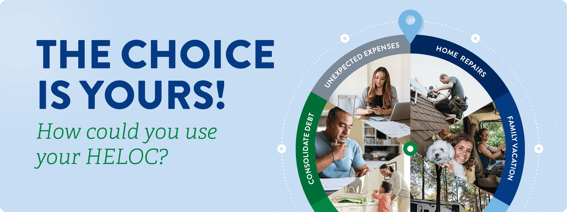 The Choice Is Yours! How could you use your HELOC? 