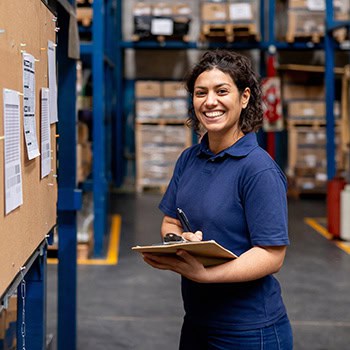 Worker in warehouse