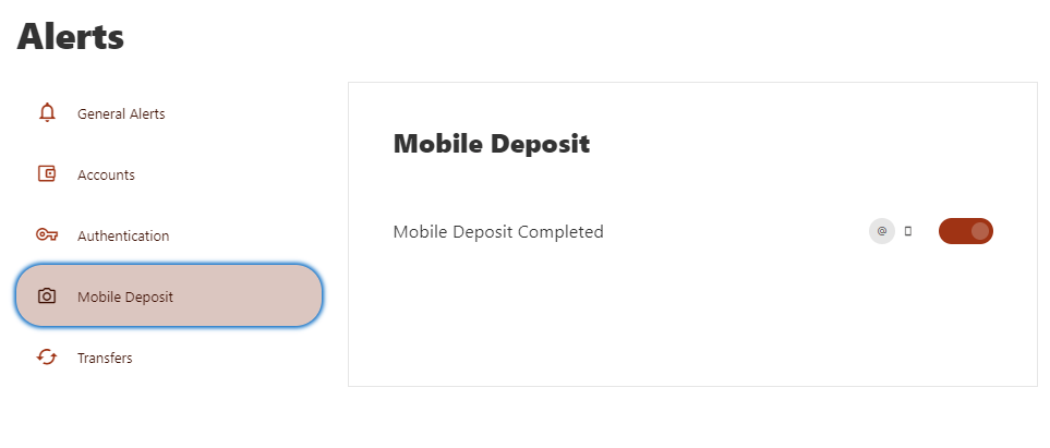 Digital Banking Alerts - Mobile Deposit